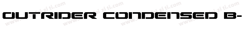 Outrider Condensed B字体转换